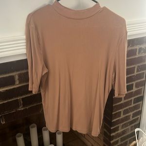 Camel ribbed shirt